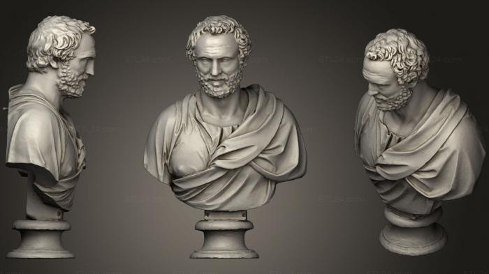 Бюсты и головы античные и исторические (Неизвестный Мужчина, BUSTA_0722) 3D модель для ЧПУ станка